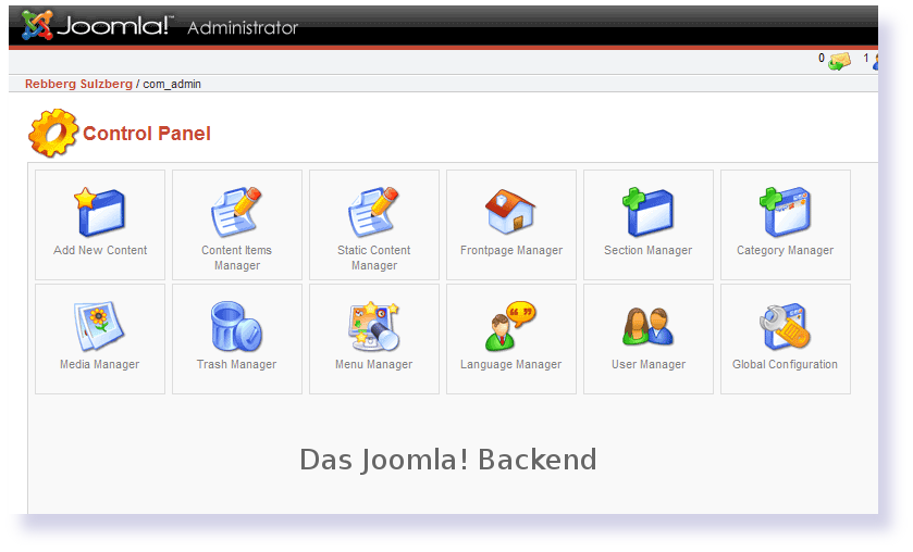 joomla backend